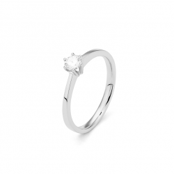 Gouden 14kt solitair ring met diamant van 0,25ct
