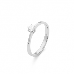 Gouden 14kt solitair ring met diamant van 0,30ct