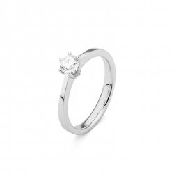 Gouden 14kt solitair ring met diamant van 0,40ct