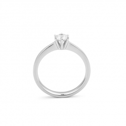 Gouden 14kt solitair ring met diamant van 0,40ct