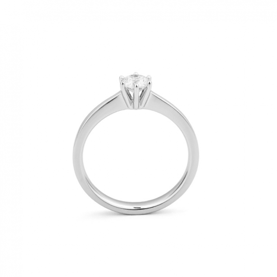 Gouden 14kt solitair ring met diamant van 0,40ct