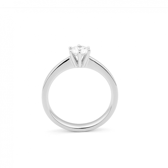 Gouden 14kt solitair ring met diamant van 0,50ct