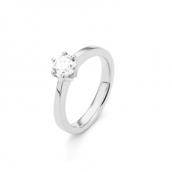 Gouden 14kt solitair ring met diamant van 0,70ct