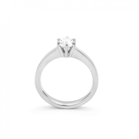 Gouden 14kt solitair ring met diamant van 0,70ct