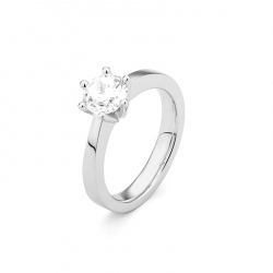 Gouden 14kt solitair ring met diamant van 1,00ct