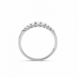 Gouden 14kt half eternity ring met diamant van 0,25ct