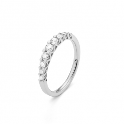 Gouden 14kt half eternity ring met diamant van 0,50ct