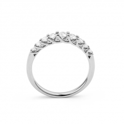 Gouden 14kt half eternity ring met diamant van 0,50ct