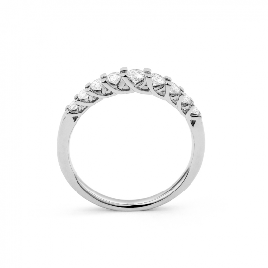 Gouden 14kt half eternity ring met diamant van 0,50ct