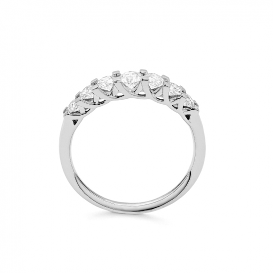 Gouden 14kt half eternity ring met diamant van 0,75ct