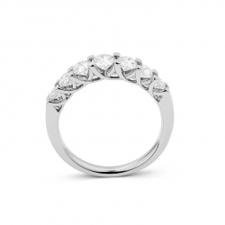 Gouden 14kt half eternity ring met diamant van 1,00ct
