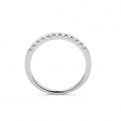 Gouden 14kt half eternity ring met diamant van 0,25ct