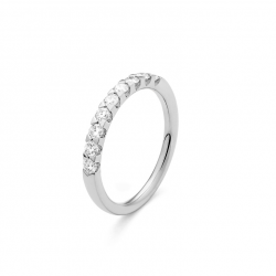 Gouden 14kt half eternity ring met diamant van 0,52ct