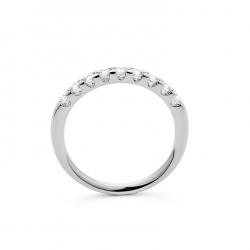 Gouden 14kt half eternity ring met diamant van 0,52ct