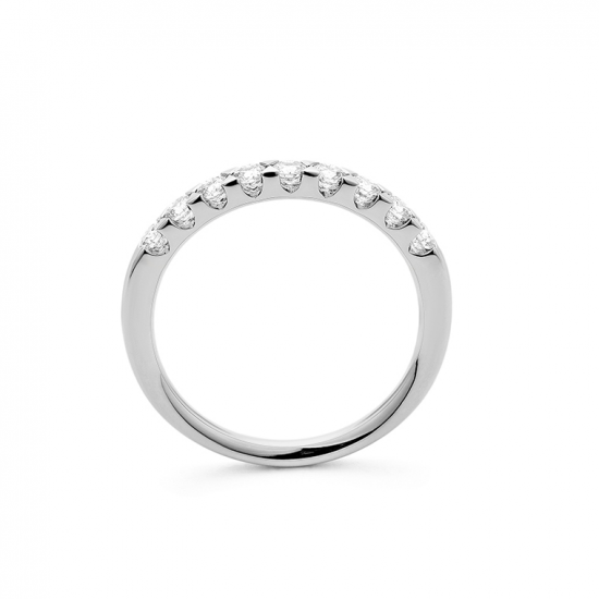 Gouden 14kt half eternity ring met diamant van 0,52ct