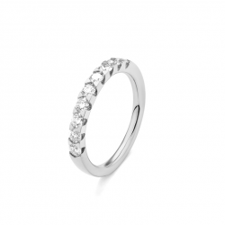 Gouden 14kt half eternity ring met diamant van 0,75ct