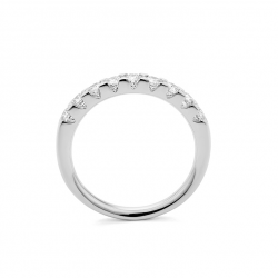 Gouden 14kt half eternity ring met diamant van 0,75ct