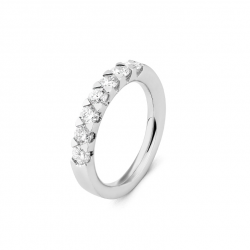Gouden 14kt half eternity ring met diamant van 1,00ct