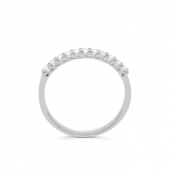 Gouden 14kt half eternity ring met diamant van 0,25ct