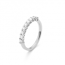 Gouden 14kt half eternity ring met diamant van 0,52ct