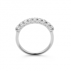 Gouden 14kt half eternity ring met diamant van 0,52ct