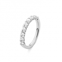 Gouden 14kt half eternity ring met diamant van 0,75ct