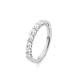 Gouden 14kt half eternity ring met diamant van 0,75ct