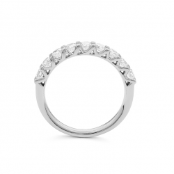 Gouden 14kt half eternity ring met diamant van 0,75ct