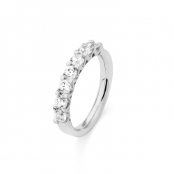 Gouden 14kt half eternity ring met diamant van 1,00ct