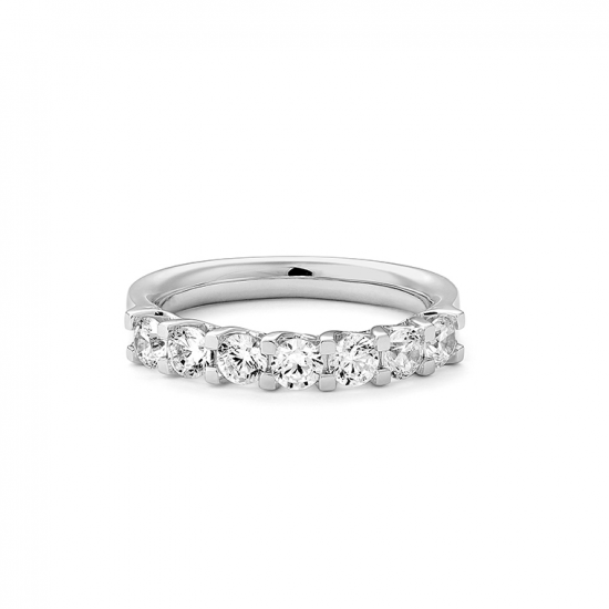 Gouden 14kt half eternity ring met diamant van 1,00ct