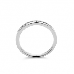 Gouden 14kt half eternity ring met diamant van 0,25ct