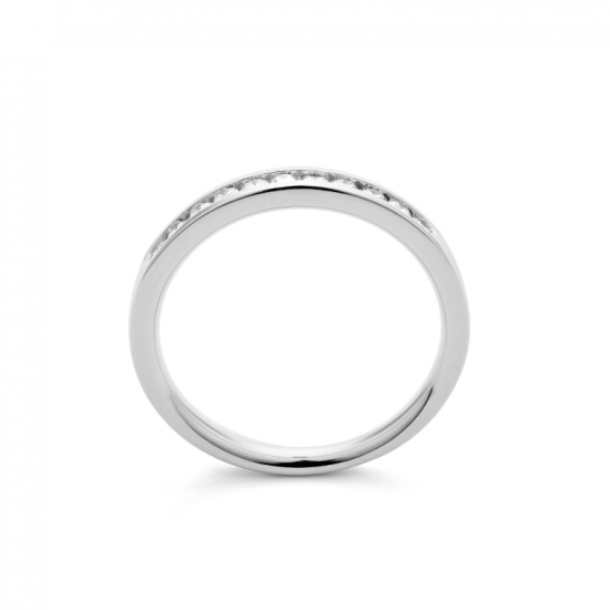 Gouden 14kt half eternity ring met diamant van 0,25ct