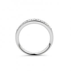 Gouden 14kt half eternity ring met diamant van 0,52ct
