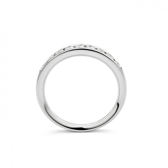 Gouden 14kt half eternity ring met diamant van 0,52ct