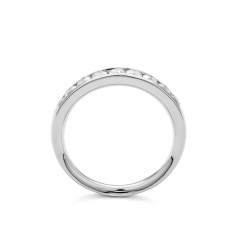 Gouden 14kt half eternity ring met diamant van 0,75ct