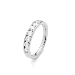 Gouden 14kt half eternity ring met diamant van 1,00ct