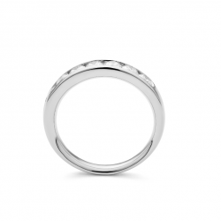 Gouden 14kt half eternity ring met diamant van 1,00ct