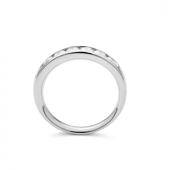 Gouden 14kt half eternity ring met diamant van 1,00ct