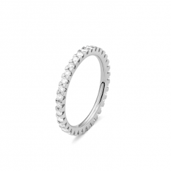 Gouden 14kt eternity ring met diamant van 0,75ct