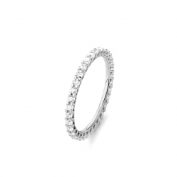 Gouden 14kt eternity ring met diamant van 0,75ct