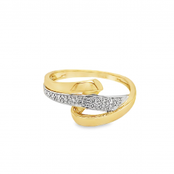Bernstein ring 14kt goud briljant 0.09ct 199.531.18