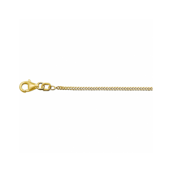 Gouden collier gourmette 4-zijdes geslepen 1,6 mm