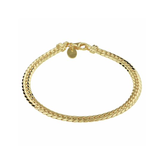 Zilgold armband gourmette 4,7 mm 19 cm