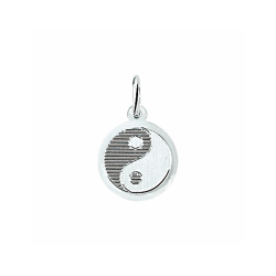 Zilveren hanger ying yang