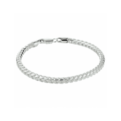 Huiscollectie Zilveren collier vierkant gourmet 4mm 60cm