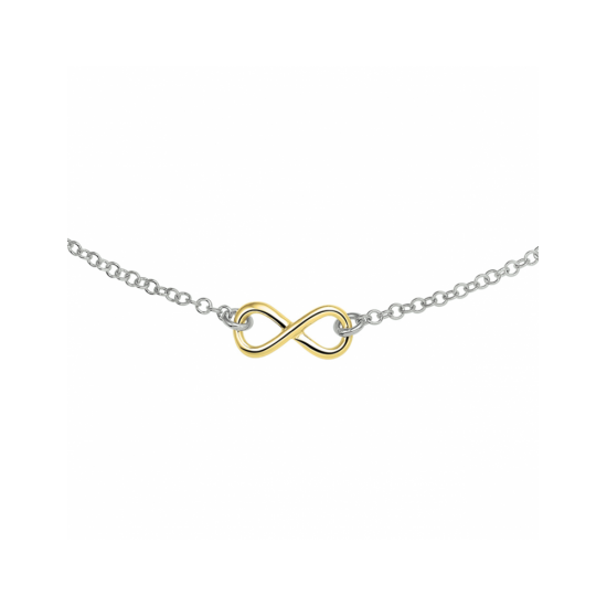 Zilveren collier infinity 40 + 4 cm 1 micron