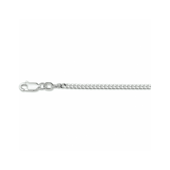 Zilveren collier gourmette 2,4mm 70cm